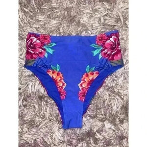 Hollister High Waisted Floral Bikini Bottom Size Small
